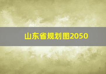 山东省规划图2050