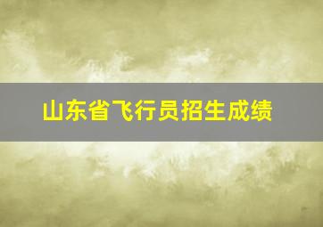 山东省飞行员招生成绩