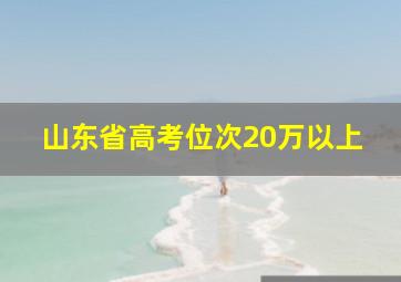 山东省高考位次20万以上