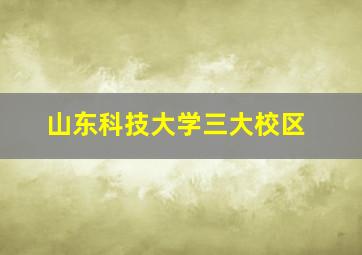 山东科技大学三大校区