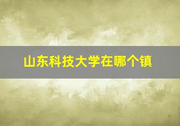 山东科技大学在哪个镇