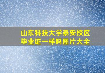 山东科技大学泰安校区毕业证一样吗图片大全