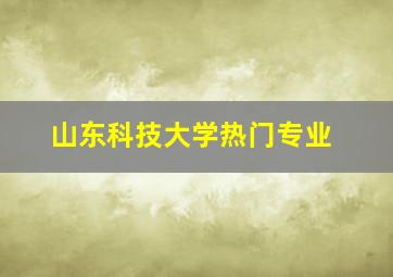 山东科技大学热门专业