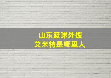 山东篮球外援艾米特是哪里人