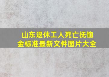 山东退休工人死亡抚恤金标准最新文件图片大全