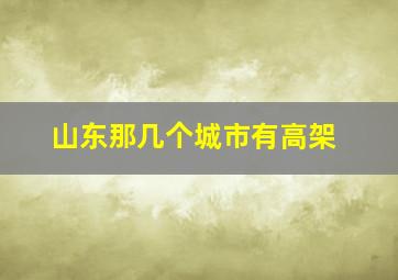 山东那几个城市有高架