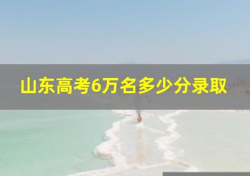 山东高考6万名多少分录取