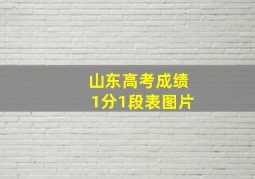 山东高考成绩1分1段表图片