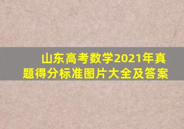 山东高考数学2021年真题得分标准图片大全及答案