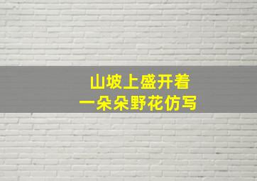 山坡上盛开着一朵朵野花仿写