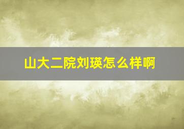 山大二院刘瑛怎么样啊