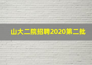 山大二院招聘2020第二批