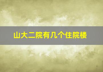 山大二院有几个住院楼