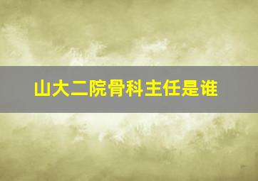 山大二院骨科主任是谁