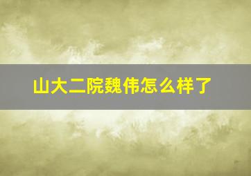 山大二院魏伟怎么样了