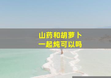 山药和胡萝卜一起炖可以吗