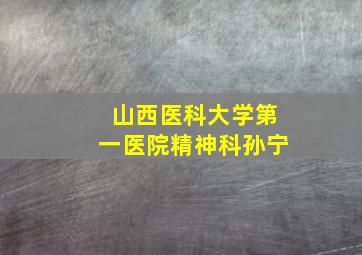 山西医科大学第一医院精神科孙宁