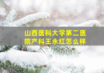 山西医科大学第二医院产科王永红怎么样