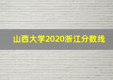 山西大学2020浙江分数线