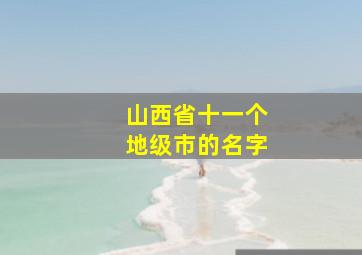 山西省十一个地级市的名字