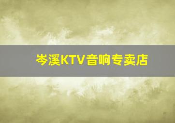 岑溪KTV音响专卖店