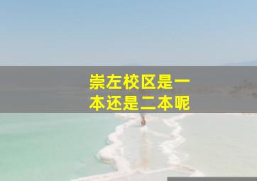 崇左校区是一本还是二本呢