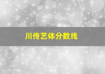 川传艺体分数线