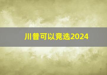 川普可以竞选2024