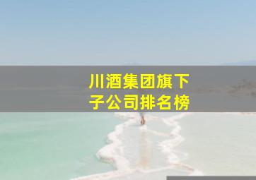 川酒集团旗下子公司排名榜