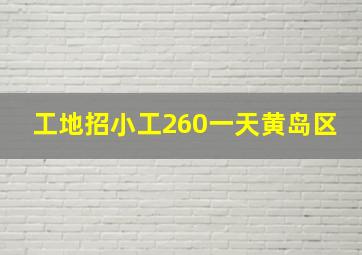 工地招小工260一天黄岛区