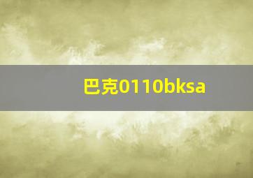 巴克0110bksa