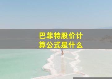 巴菲特股价计算公式是什么