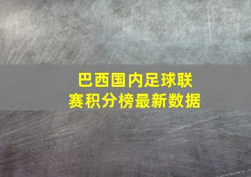 巴西国内足球联赛积分榜最新数据