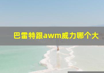 巴雷特跟awm威力哪个大