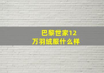 巴黎世家12万羽绒服什么样