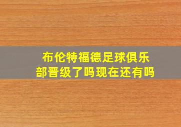 布伦特福德足球俱乐部晋级了吗现在还有吗