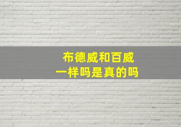 布德威和百威一样吗是真的吗