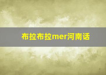 布拉布拉mer河南话