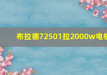 布拉德72501拉2000w电机