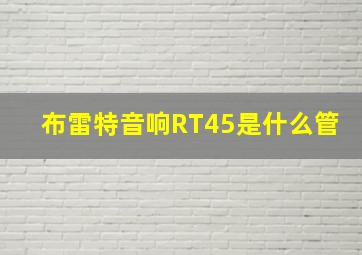 布雷特音响RT45是什么管