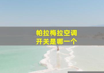 帕拉梅拉空调开关是哪一个