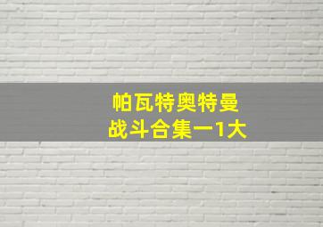 帕瓦特奥特曼战斗合集一1大