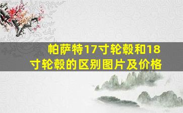 帕萨特17寸轮毂和18寸轮毂的区别图片及价格