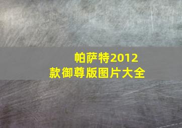 帕萨特2012款御尊版图片大全