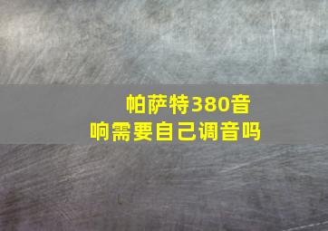 帕萨特380音响需要自己调音吗