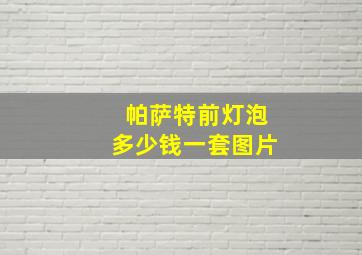 帕萨特前灯泡多少钱一套图片