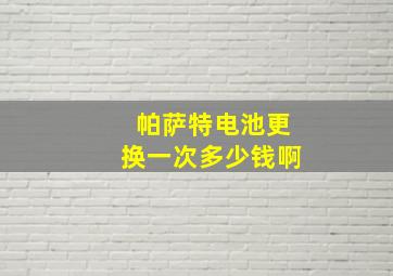 帕萨特电池更换一次多少钱啊