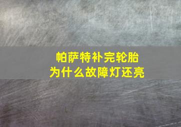 帕萨特补完轮胎为什么故障灯还亮