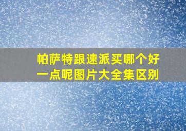 帕萨特跟速派买哪个好一点呢图片大全集区别