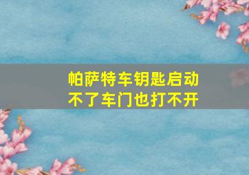 帕萨特车钥匙启动不了车门也打不开